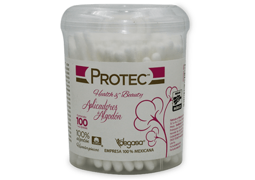 Aplicadores de algodón Caj. c/100 piezas