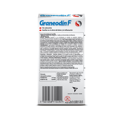 Graneodin F 8.75 mg Pastillas Sabor Miel Limón Caja con 16 Pastillas
