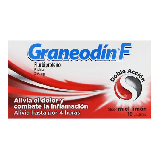 Graneodin F 8.75 mg Pastillas Sabor Miel Limón Caja con 16 Pastillas