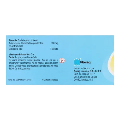 Azitromicina 500mg Tab C/3 – Antibiótico