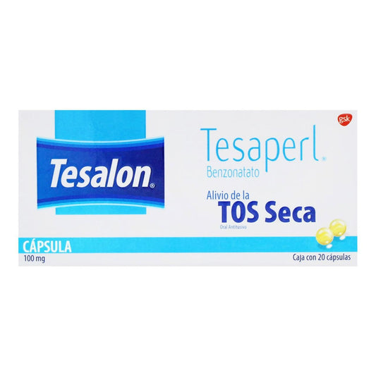 Tesalon Tesaperl 100 mg Caja con 20 Cápsulas