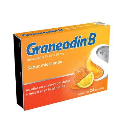 Graneodin B 10 mg con 16 Tabletas | Pastillas para la Garganta | Farmacia La Paz