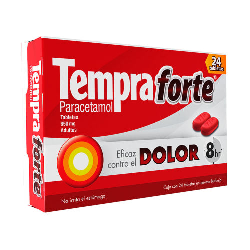 Tempra Tabl Fort 650 mg – Analgésico y Antipirético