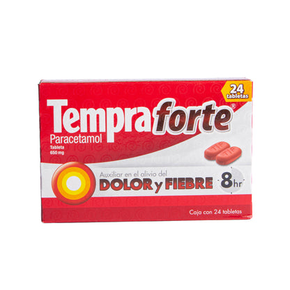 Tempra Tabl Fort 650 mg – Analgésico y Antipirético