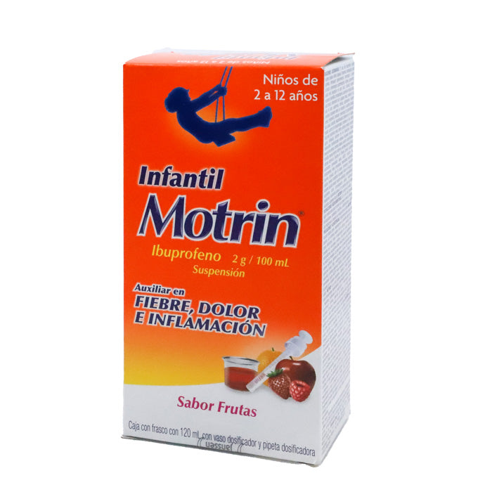 Motrin 2 g/ 100 mL suspensión, Ibuprofeno, 1 Fco c/ 120 mL INF