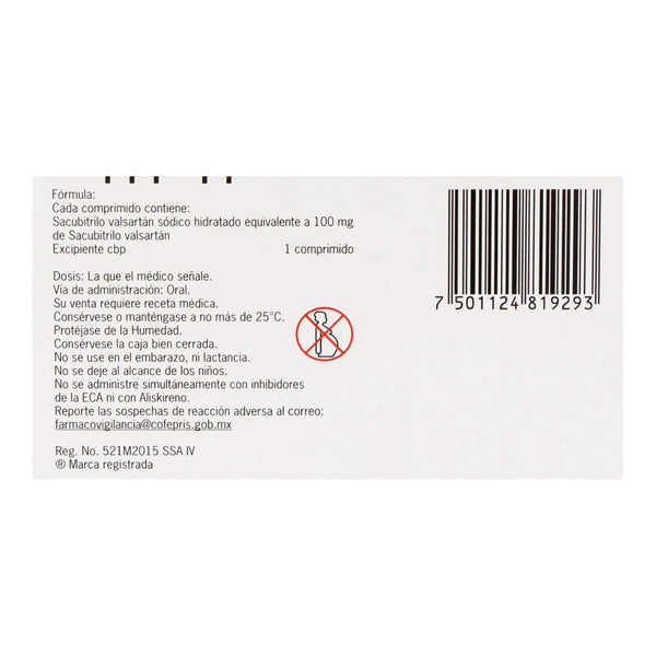 Entresto 100 Mg con 30 Comprimidos