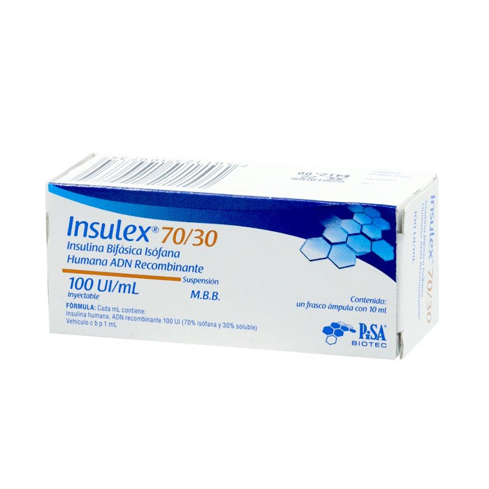 Insulex Isof Bifasica 70/30, Insulina Humana, C/1 Fco. Ámp.