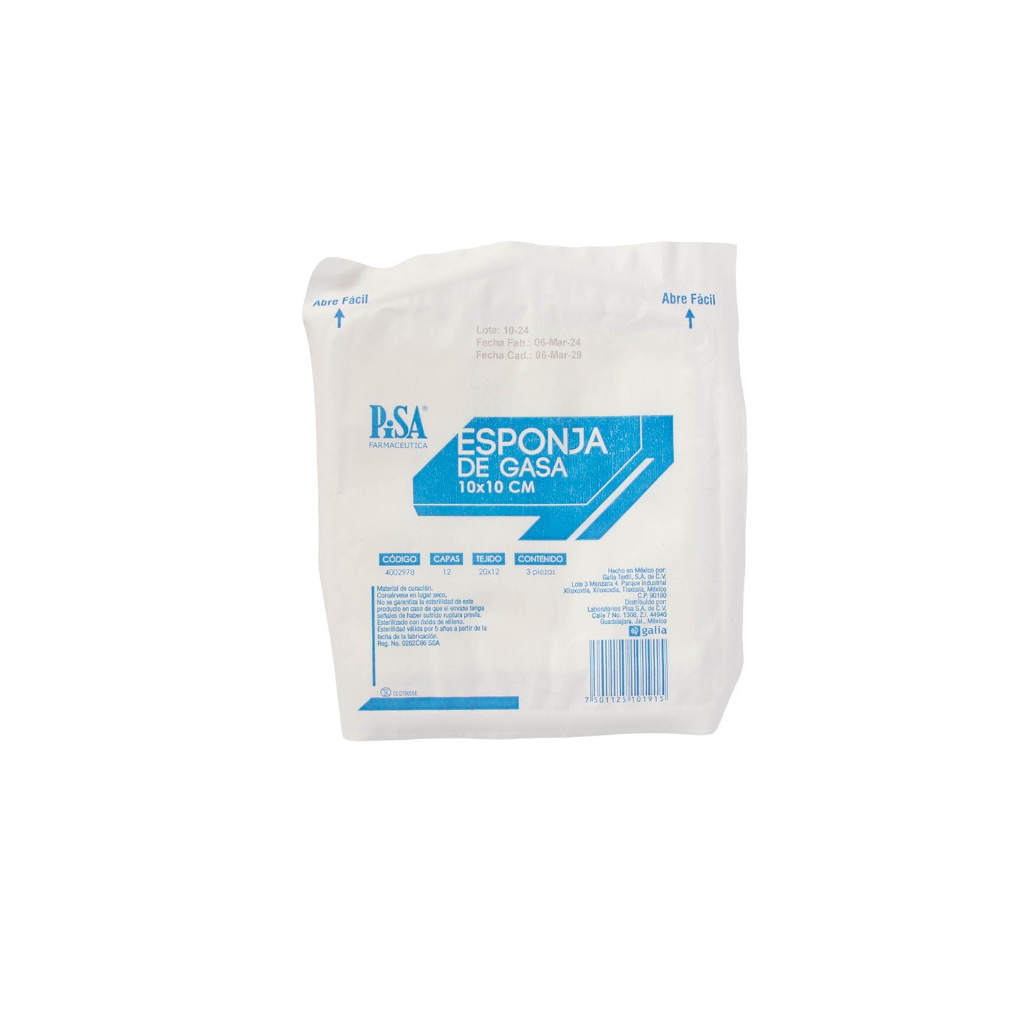 GASA ESP 10X10CM T20X12 EST. C/3 – Material de Curación