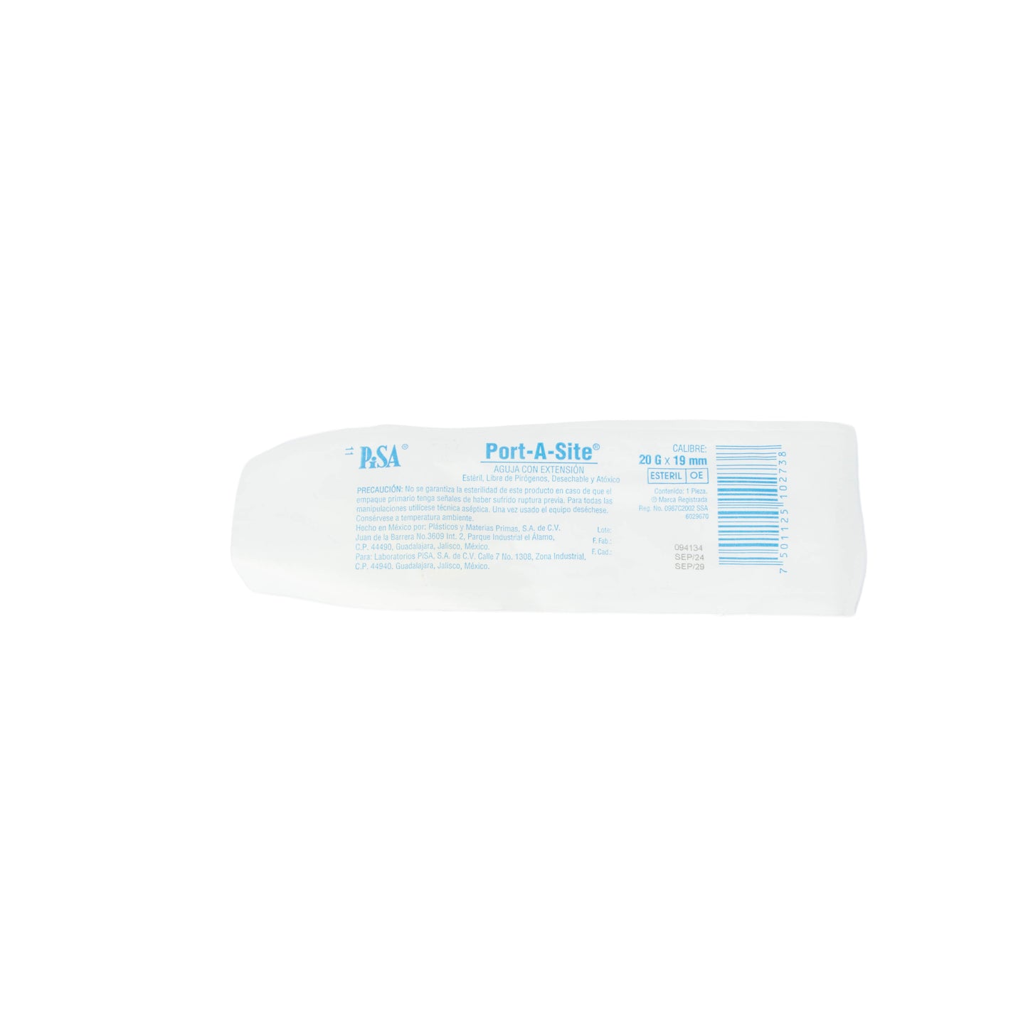 Aguja 20G x19mm c/ext Luer Lock – Accesorios Médicos