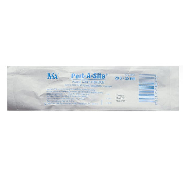 Aguja 20G x 25mm c/ext Luer Lock – Accesorios Médicos
