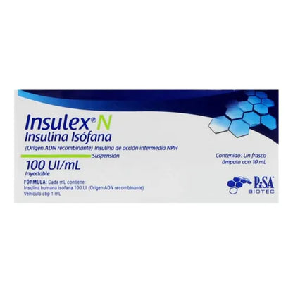 Insulex N Solución Inyectable 100 UI/ml – Diabetes
