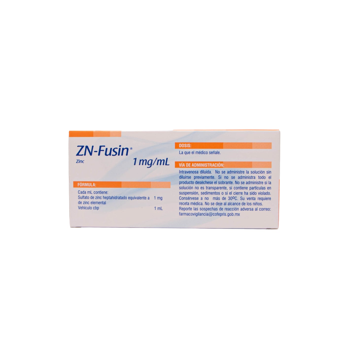 ZN-FUSIN Solución Inyectable 10 ml – Terapia de Infusión