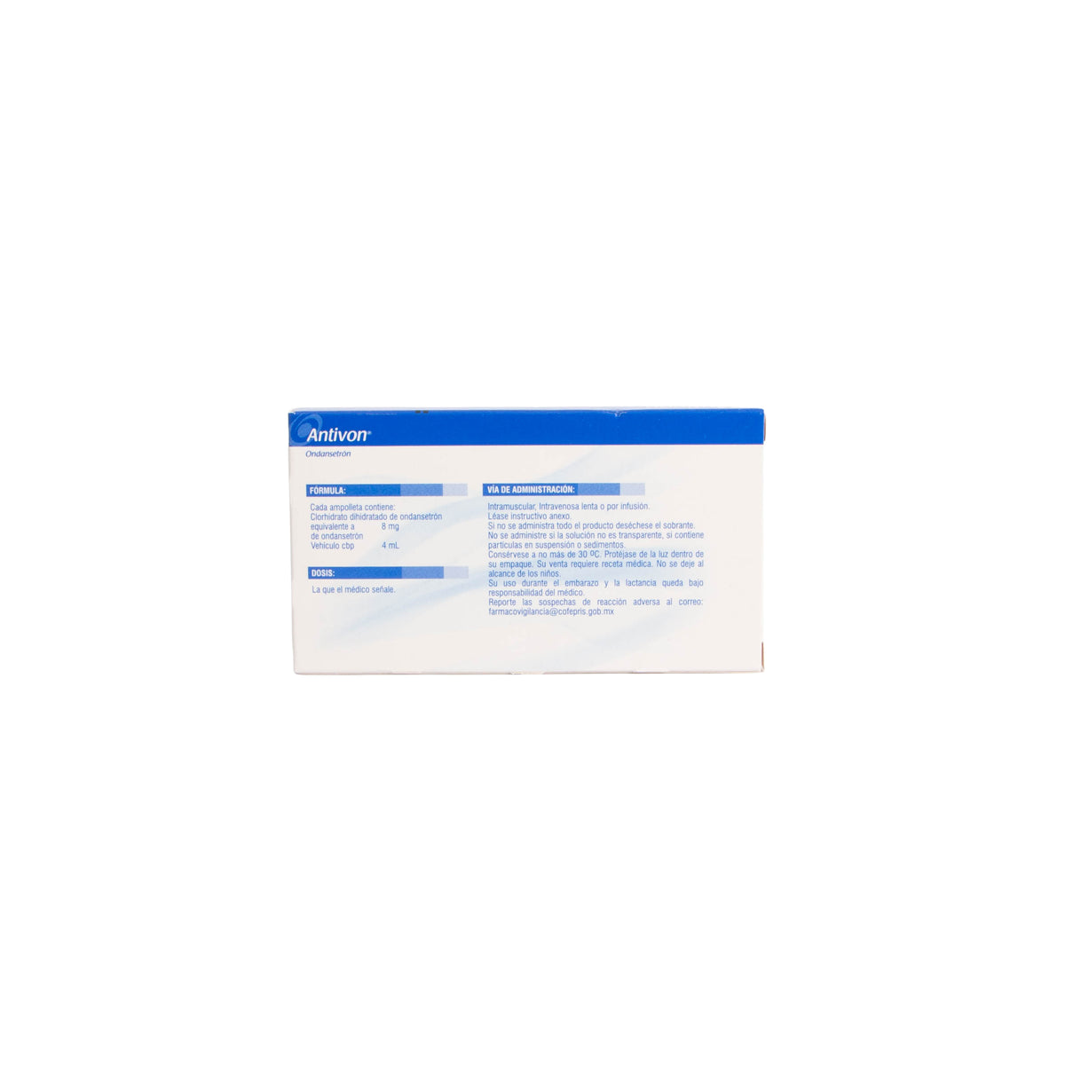 Antivon Solución Inyectable 8mg/4ml – Antiemético – Farmacia La Paz