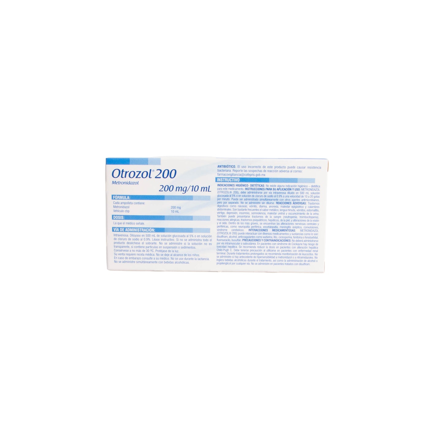 OTROZOL Solución Inyectable 200mg – Antibiótico