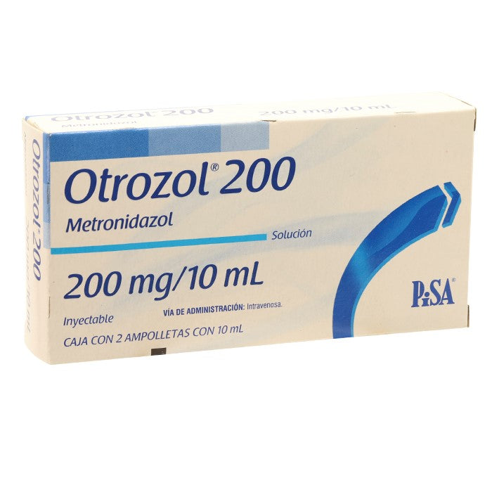 Otrozol 200 Mg, Metronidazol, Caj. C/2 Fco. Ámp. C/10 mL