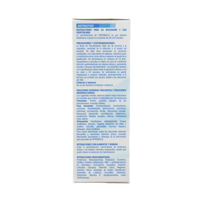 CIPROBAC 200MG/100ML Solución – Antibiótico