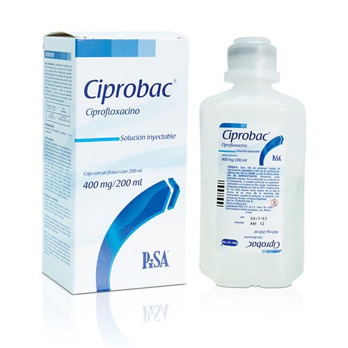 Ciprobac 400 mg/ 200 mL SI, Ciprofloxacino, Fco. Minioval