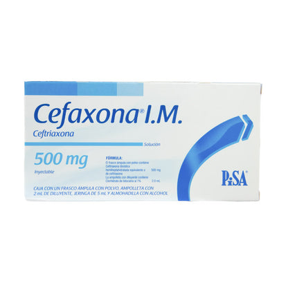 Cefaxona Solución Inyectable 500 mg – Antibiótico