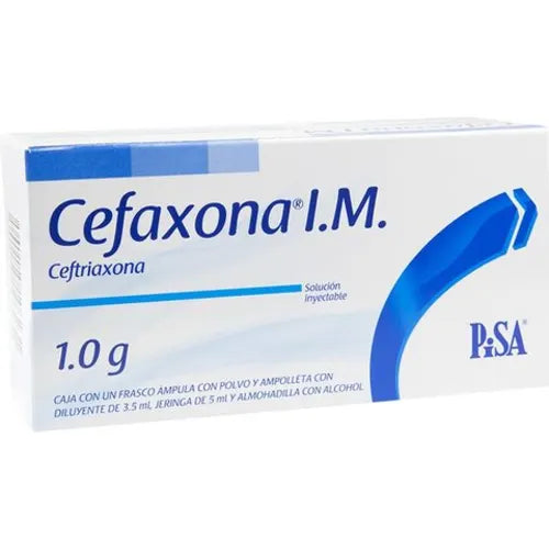 Cefaxona IM 1 G, Ceftriaxona, Caj. c/1 Fco. Ámp.