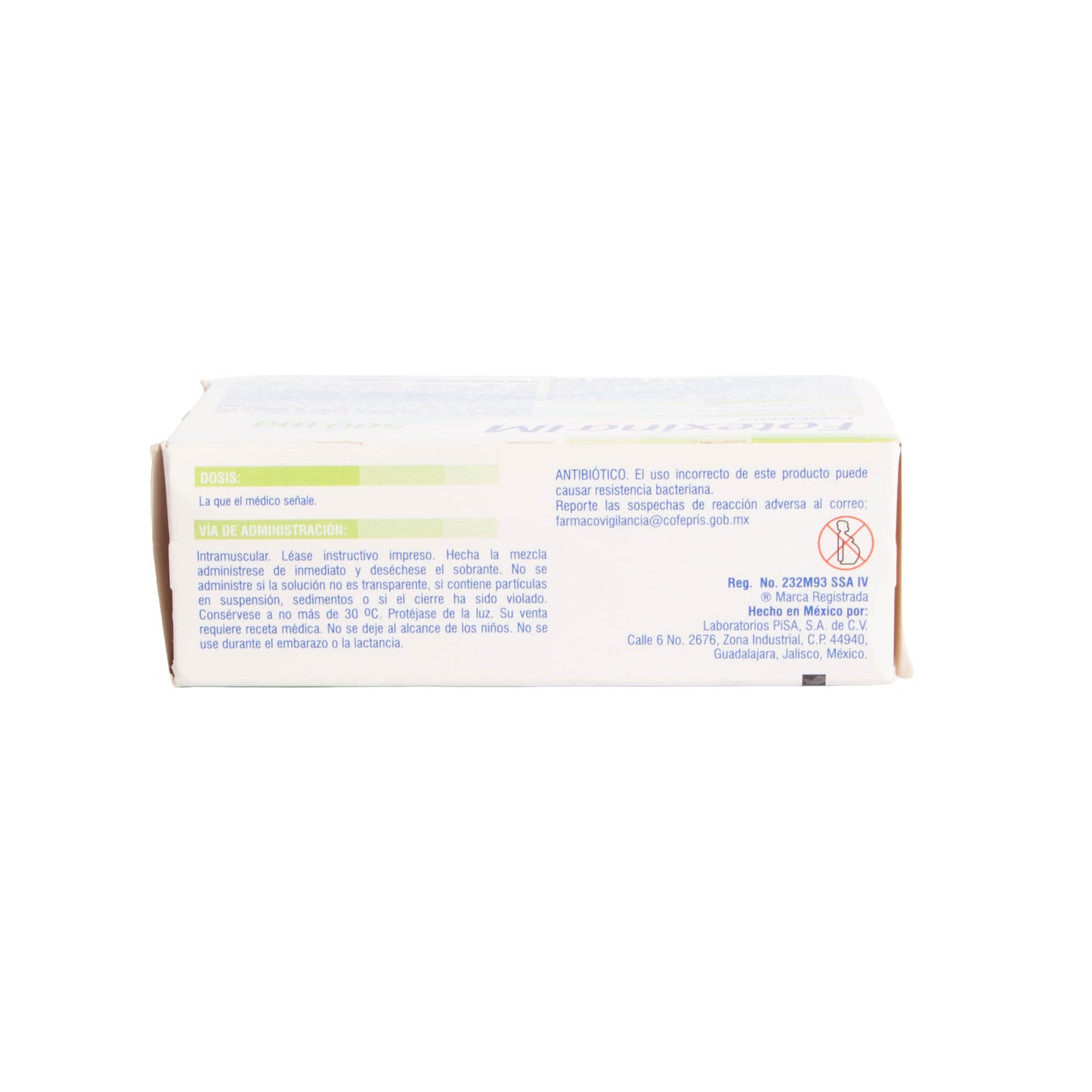Fotexina IM Solución Inyectable 500mg – Antibiótico