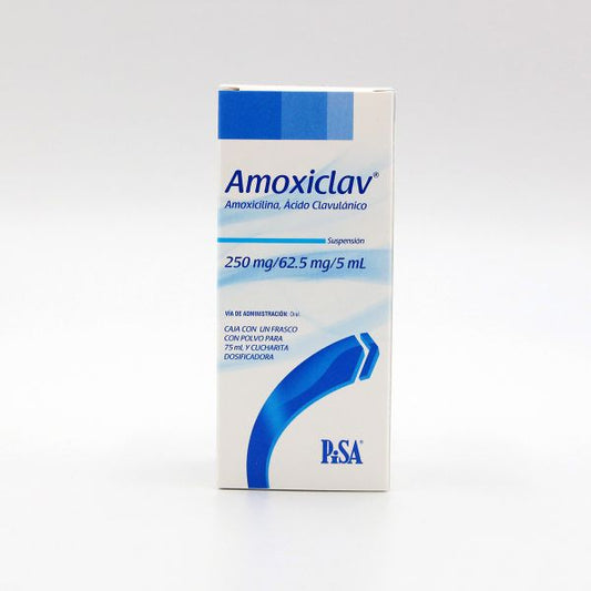 Amoxiclav 250 mg Susp. Oral, Amoxicilina, Ácido Clavulánico, Caj. C/75 mL