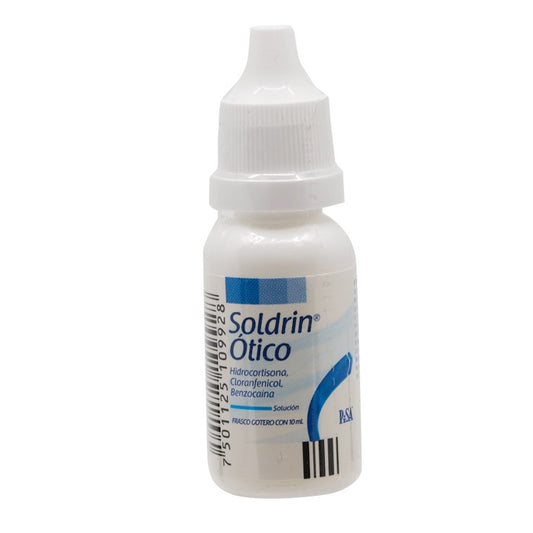 Soldrin Ótico 10 Ml, Cloranfenicol-Hidrocortisona-Benzocaína