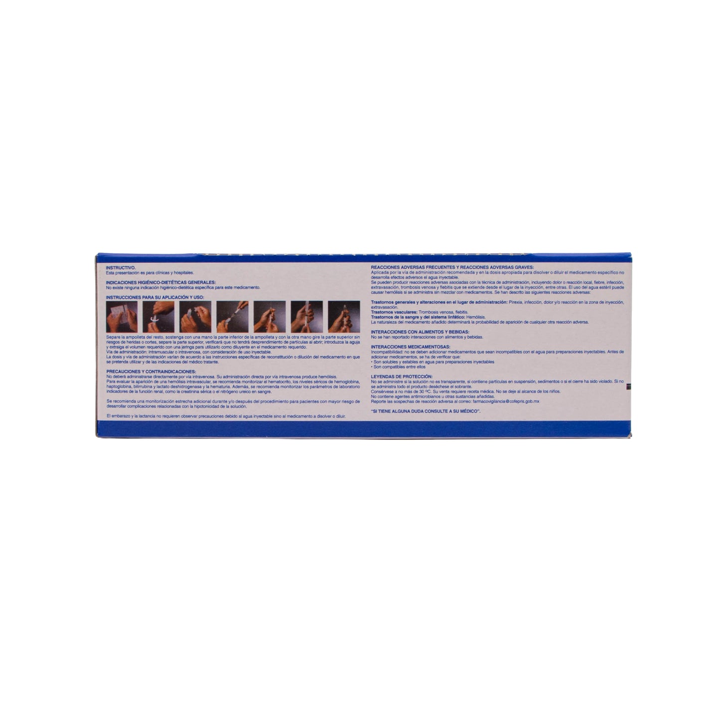Agua Inyectable 5 ml Ampolla – Terapia de Infusión