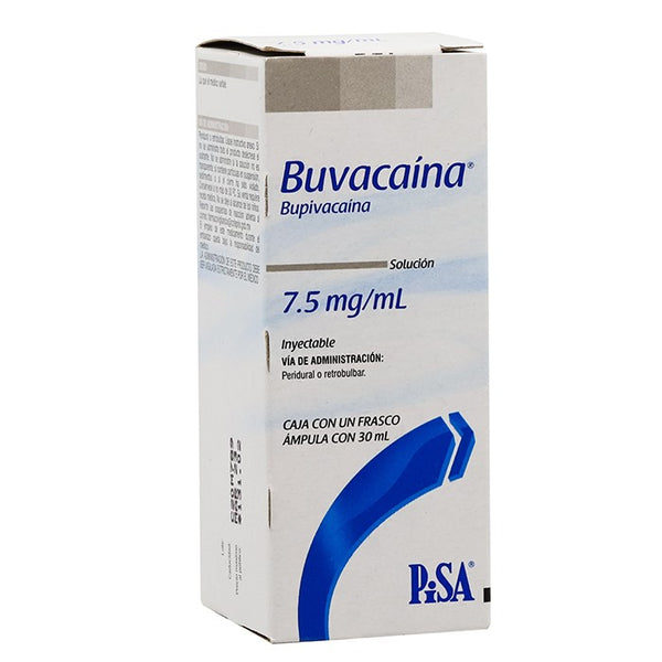 Buvacaína 0.75%, Bupivacaína, Fco. Amp. C/30 Ml