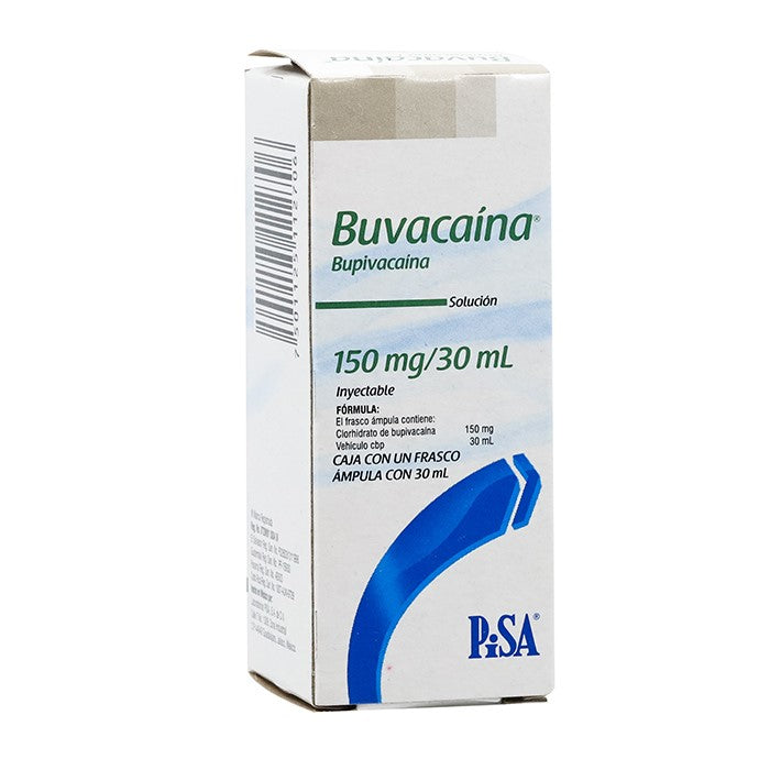 Buvacaína 150 mg, Bupivacaína, Fco. Ámp. C/30 Ml