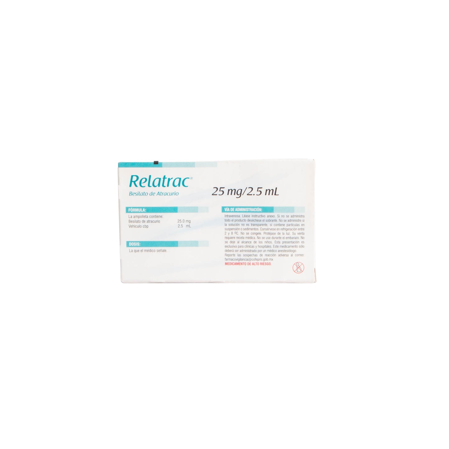 Relatrac Solución Inyectable 25 mg/2.5 ml – Relajante