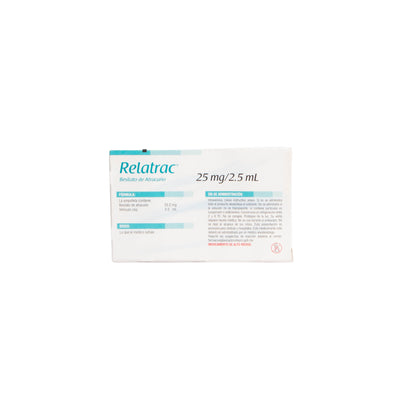 Relatrac Solución Inyectable 25 mg/2.5 ml – Relajante