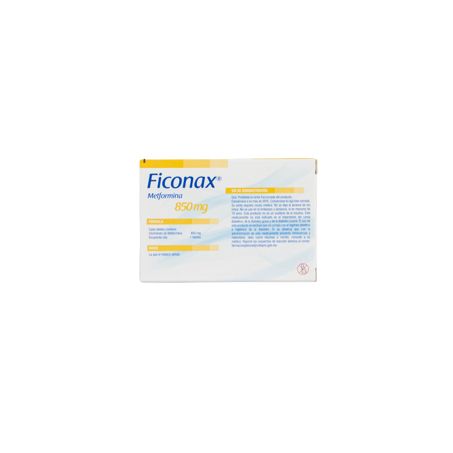 FICONAX 850 mg Tabletas – Control Glucosa