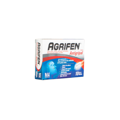 AGRIFEN Tabletas 10 pzas – Alivio de síntomas de resfriado
