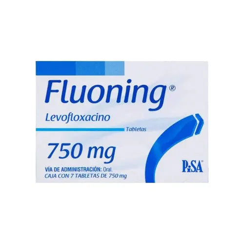 Fluoning 750 mg, Levofloxacino, Caj. c/7 Tab.