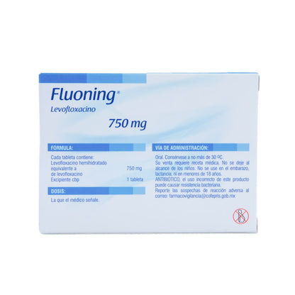 Fluoning Tabletas 750 mg – Antibiótico
