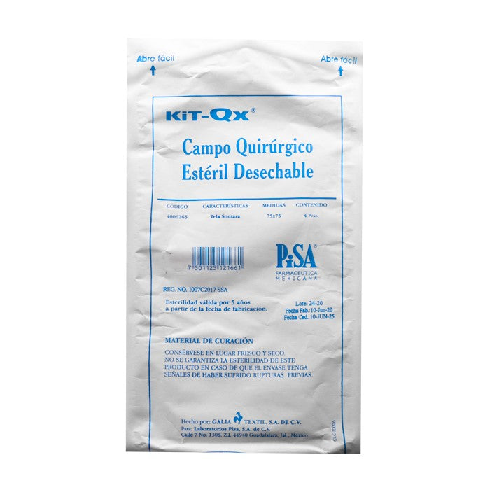 Campo Quirúrgico Desechable C/4PZA Estéril – Uso Médico