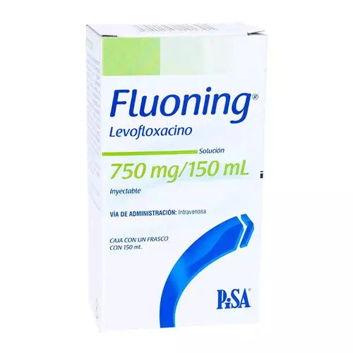 Fluoning 750 mg, Levofloxacino, Caj. c/1 Fco. Flexoval c/150 mL