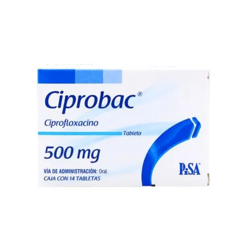 Ciprobac 500 mg, Ciprofloxacino, Caj. c/14 Tab.