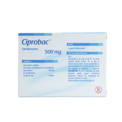 CIPROBAC 500MG Tabletas – Antibiótico