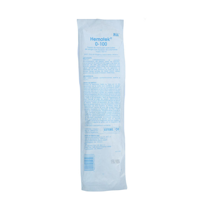 HEMOTEK 0-100 C/BURETA – Terapia de Infusión