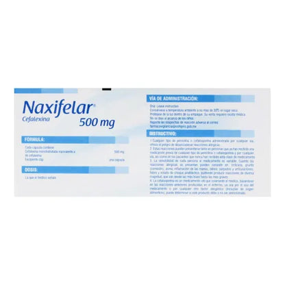 Naxifelar Cápsulas 500mg – Antibiótico