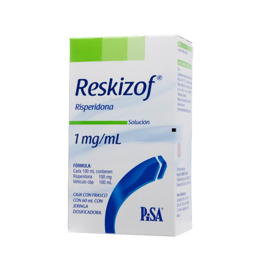 Reskizof 1mg, Risperidona, Fco. c/60 mL. Solución Oral