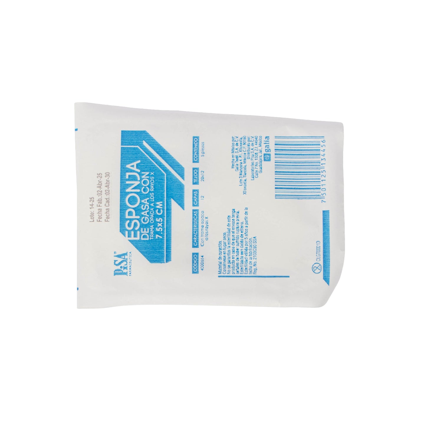 GASA ESP 7.5X5CM Esteril – Material de Curación