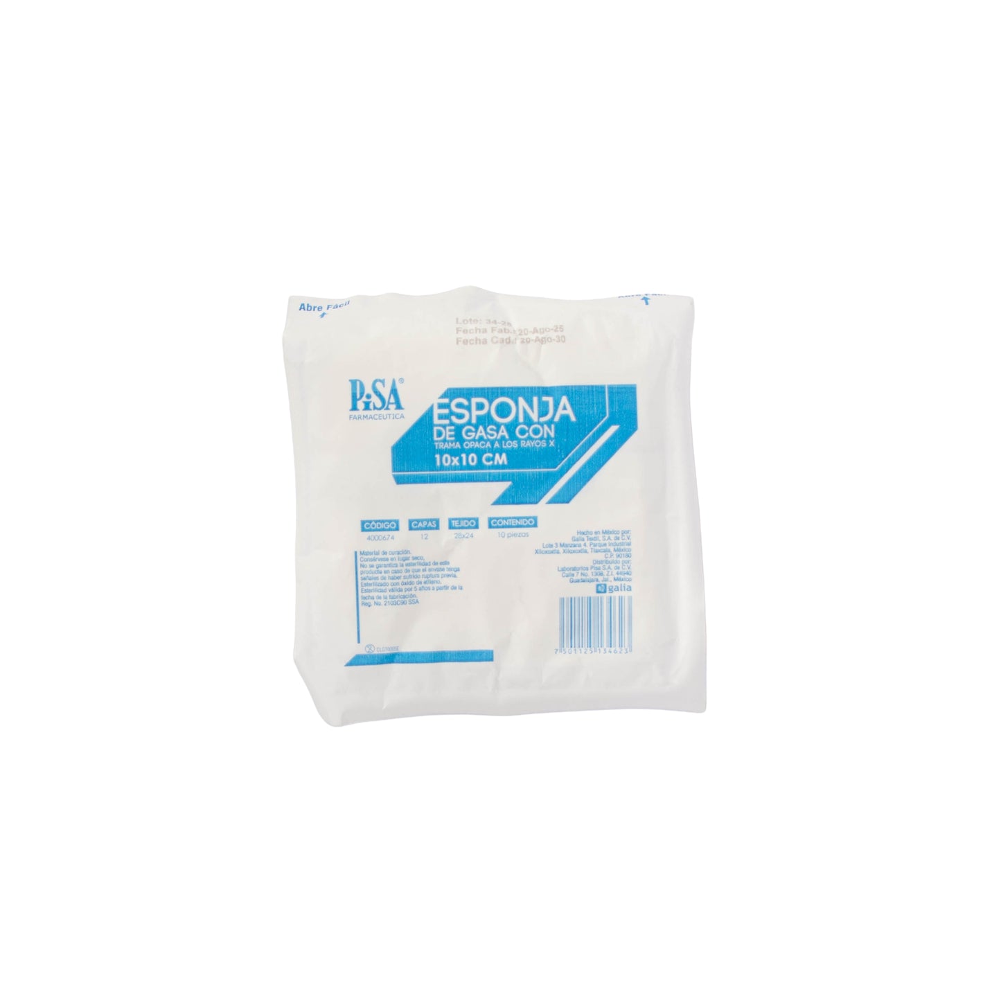 Gasa ESP 10x10cm 12c T28x24 – Material Curación