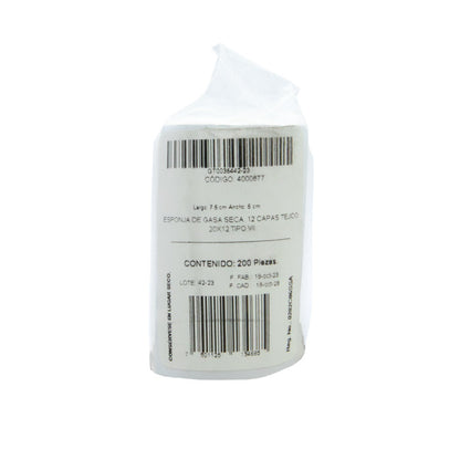 ESP D/GASA 7.5 X 5 CM NE C/200 – Material de Curación