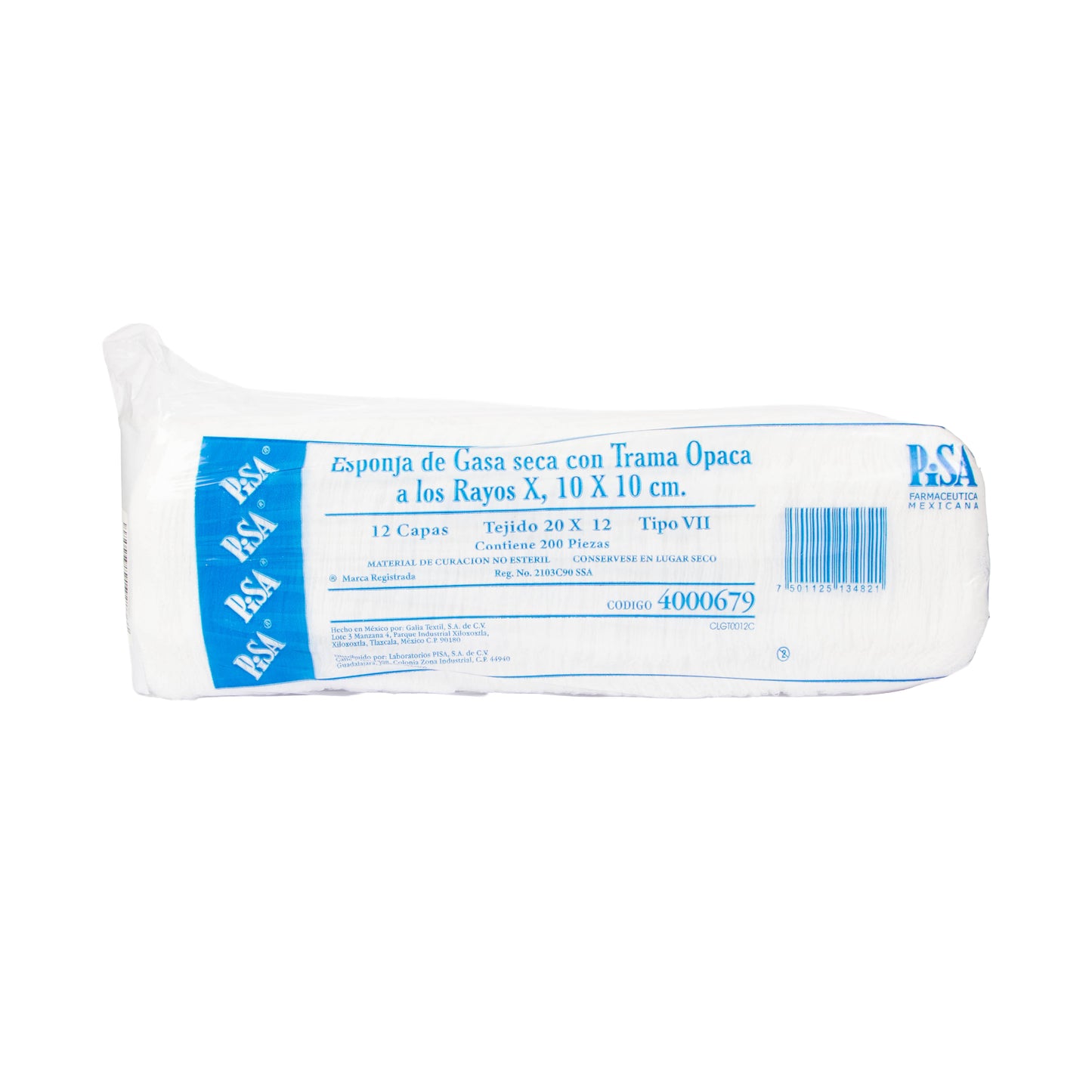 ESP D/GASA 10X10CM R T20X12 NE C/200 – Material de Curación