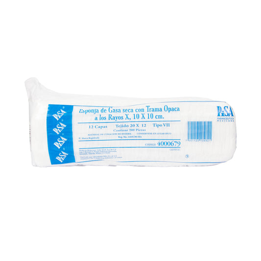 ESP D/GASA 10X10CM R T20X12 NE C/200 – Material de Curación
