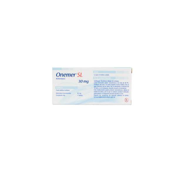 ONEMER SL 30MG Tabletas Sublinguales – Analgésico