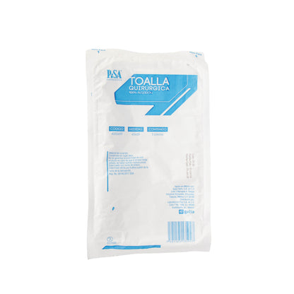Toalla Quirúrgica Textil Azul 35x65 – Uso Médico