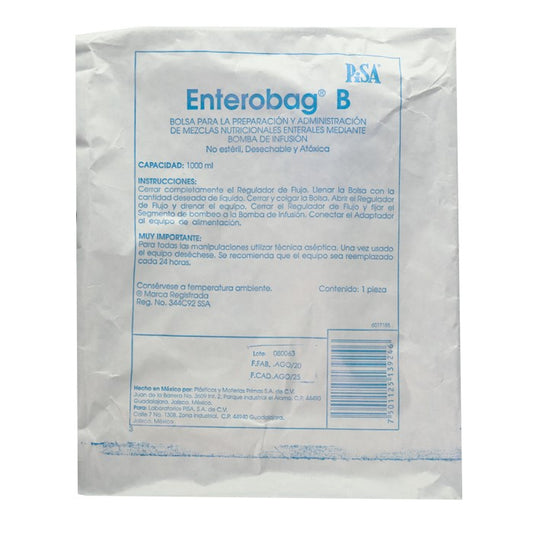 Enterobag B Bolsa 1,000 mL P/Bomba